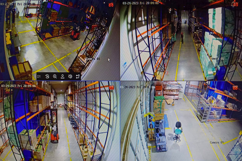 CCTV en almacén, bodega industrial, cedis con 4 canales